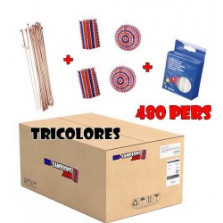 Kit lampions tricolores cylindriques et boules 